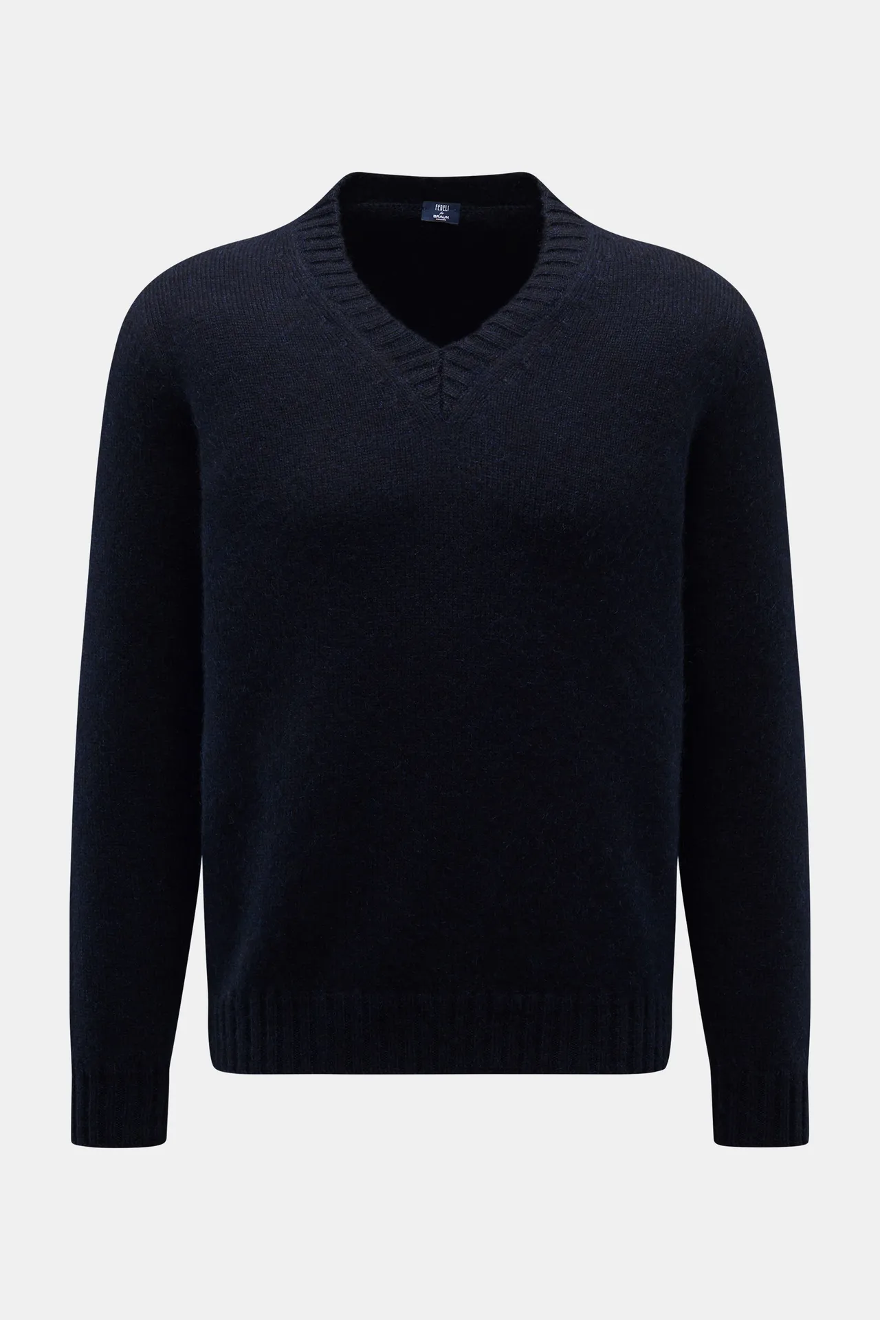 Fedeli - Herren - V-Neck Pullover dark navy Fedeli - Herren - V-Neck Pullover dark navy