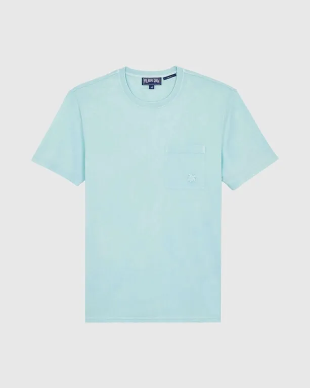 Vilebrequin - Solid T-shirt Aus Bio-baumwolle In Naturfarben Für Herren - T-shirt - Titan - Blau - Größe M Vilebrequin - Solid T-shirt Aus Bio-baumwolle In Naturfarben Für Herren - T-shirt - Titan - Blau - Größe M