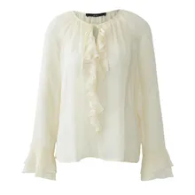 Oui - Bluse - Größe 46 DAMEN - creme Oui - Bluse - Größe 46 DAMEN - creme