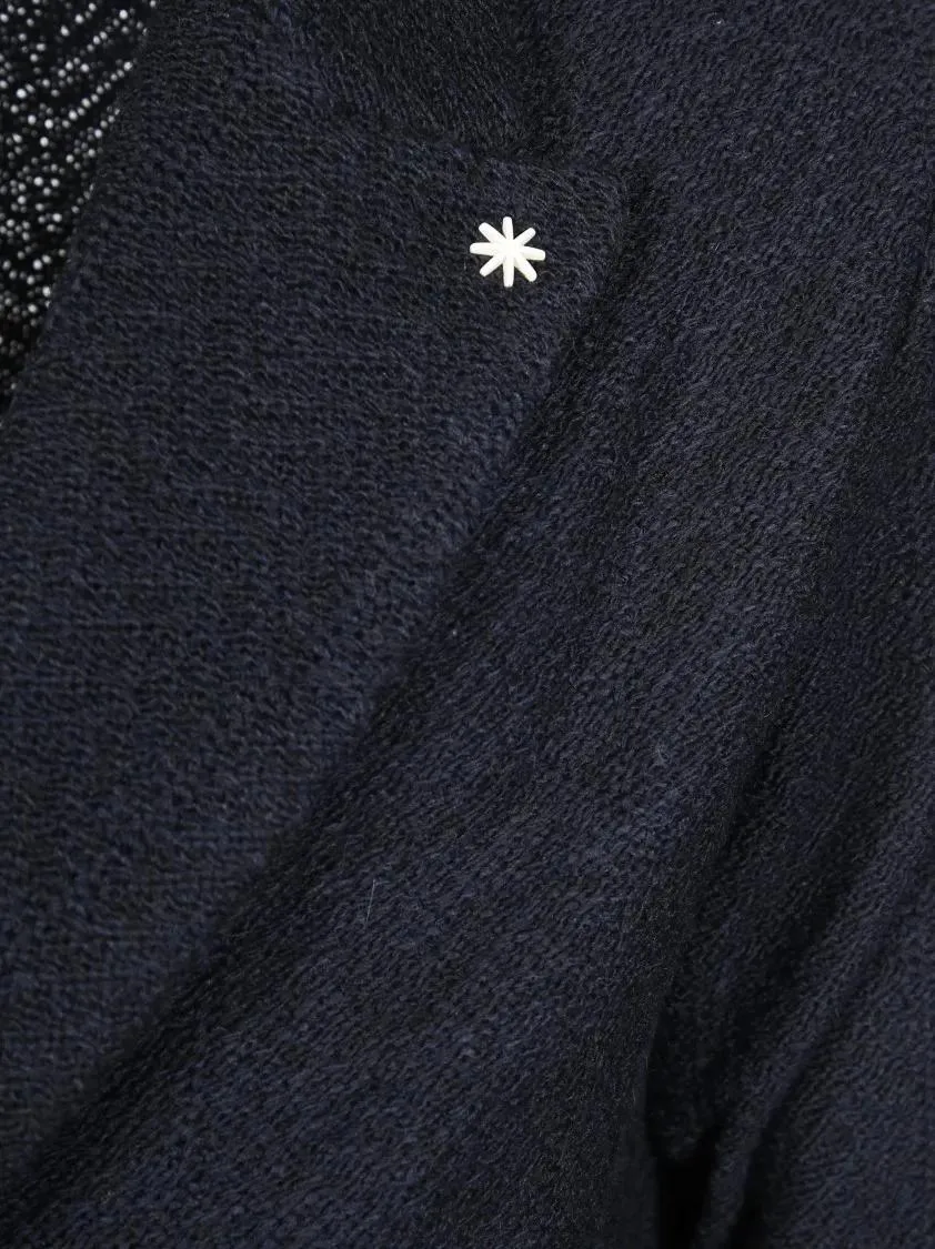 Manuel Ritz - Dp Split Knit Jacket - Größe XL - schwarz – Bild 2