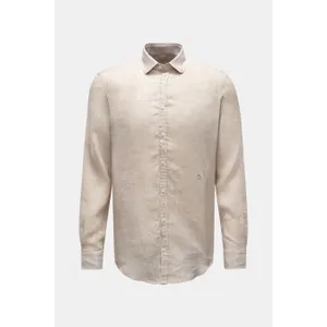 Massimo Alba - Herren - Leinenhemd %27Canary%27 Haifisch-Kragen beige Massimo Alba - Herren - Leinenhemd %27Canary%27 Haifisch-Kragen beige