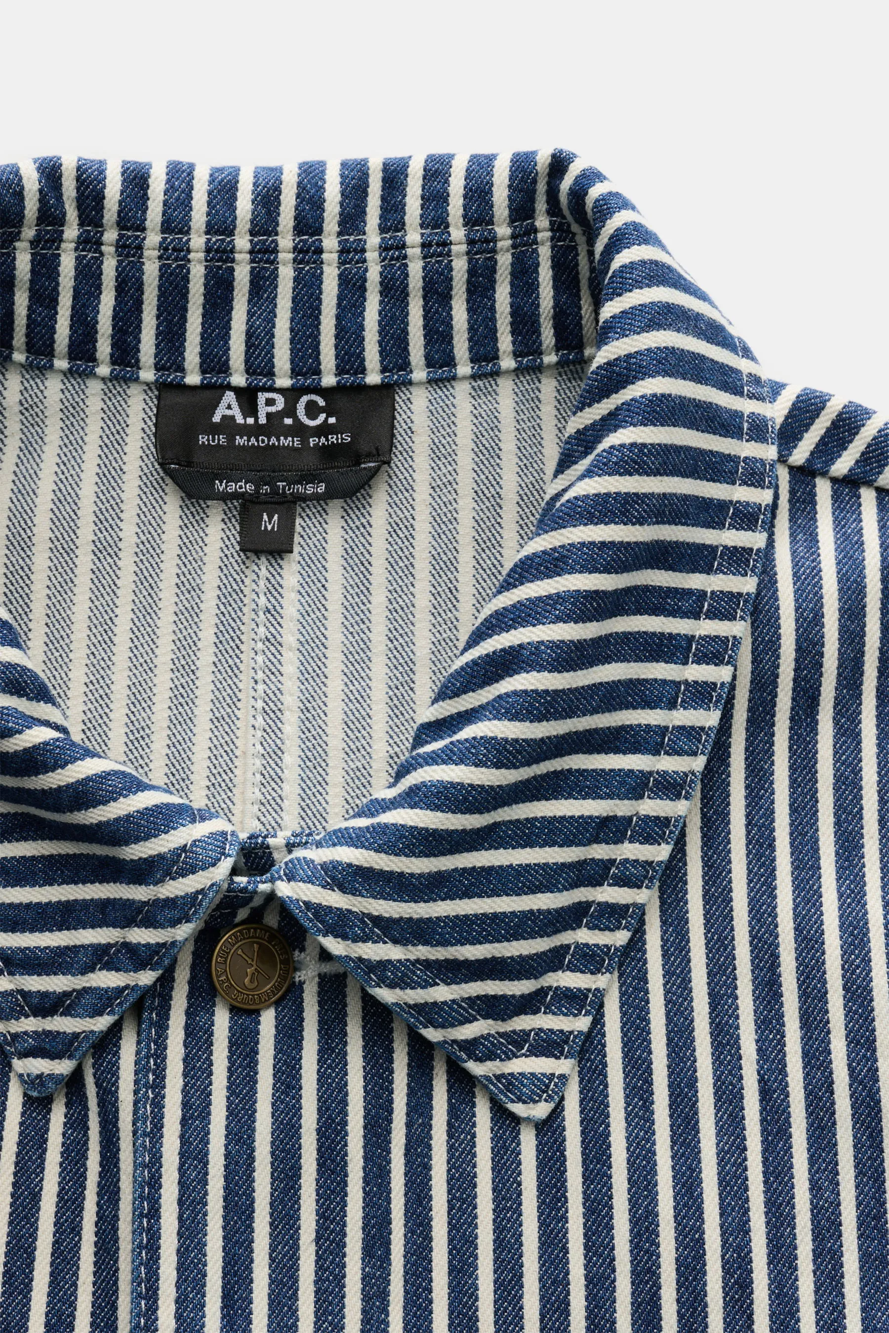 A.P.C. - Herren - Jeansjacke 'Raphael' blau/offwhite gestreift – Bild 3