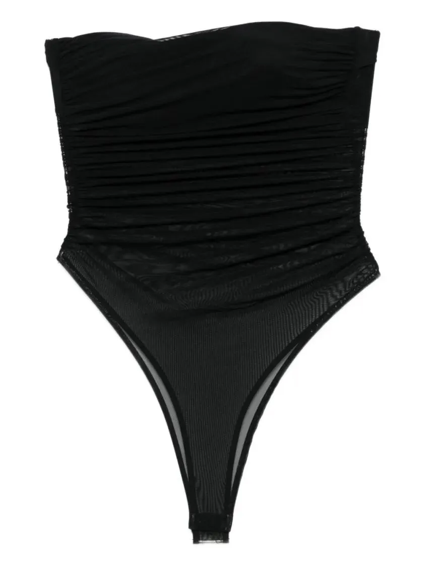 Amazuin - Ruched Black Bodysuit - Größe ONE SIZE - schwarz Amazuin - Ruched Black Bodysuit - Größe ONE SIZE - schwarz