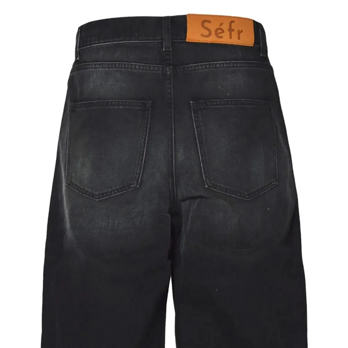 SEFR - Straight-Leg Denim Jeans With Subtle Fading And Le - Größe 30 - schwarz – Bild 2
