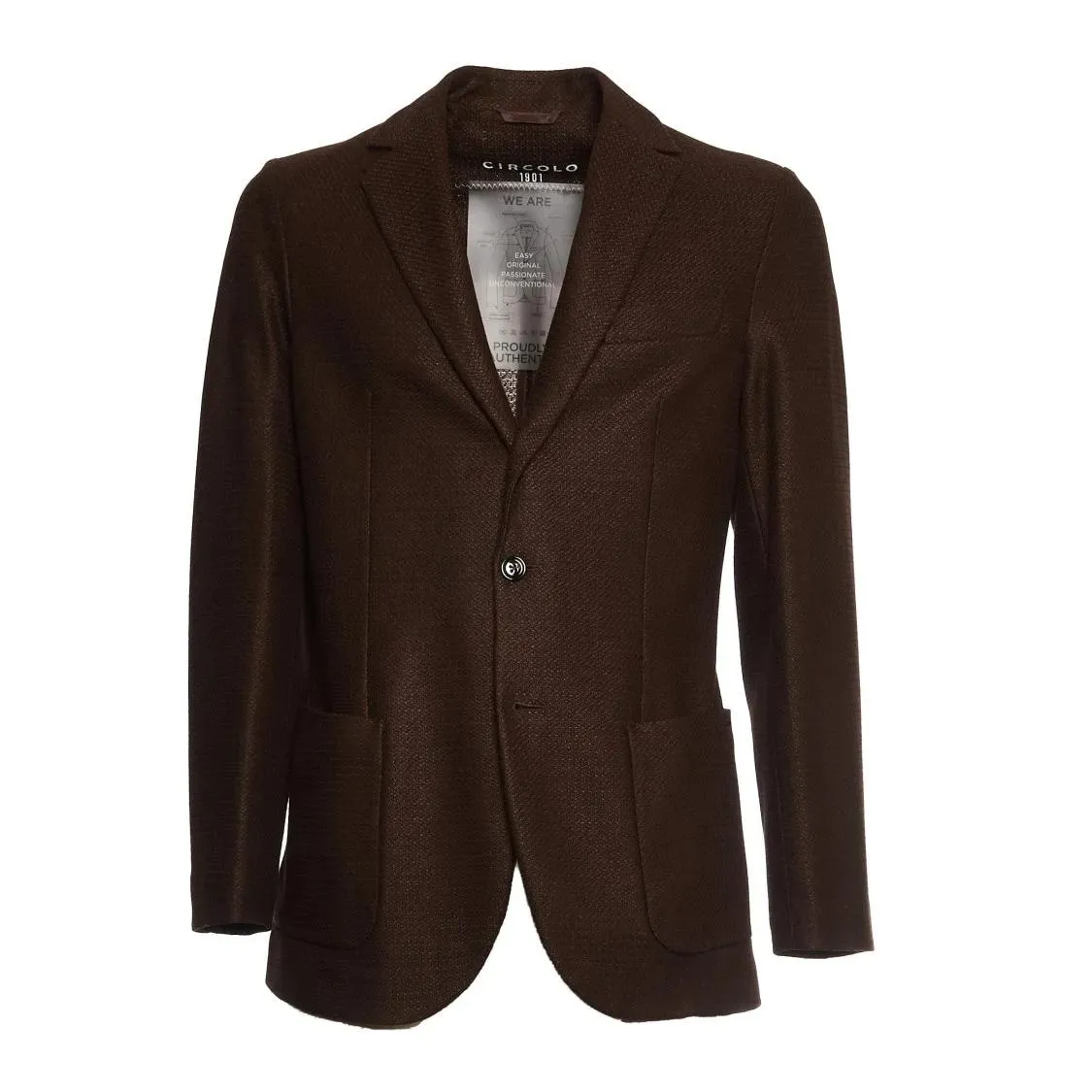 CIRCOLO 1901 - Brown Cotton And Linen Single-Breasted Blazer - Größe 56 - braun CIRCOLO 1901 - Brown Cotton And Linen Single-Breasted Blazer - Größe 56 - braun