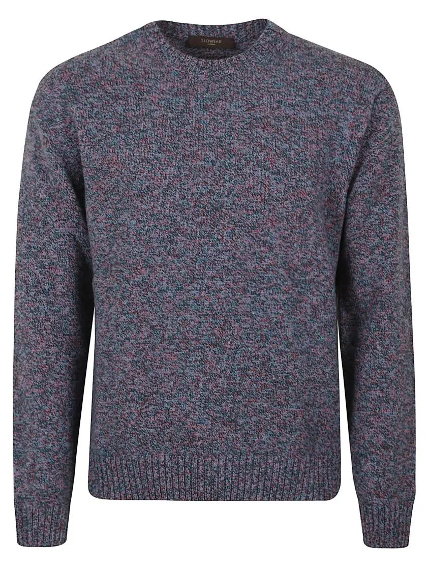 Zanone - Textured Knit Wool Sweater With Crew Neckline - Größe 52 - blau Zanone - Textured Knit Wool Sweater With Crew Neckline - Größe 52 - blau