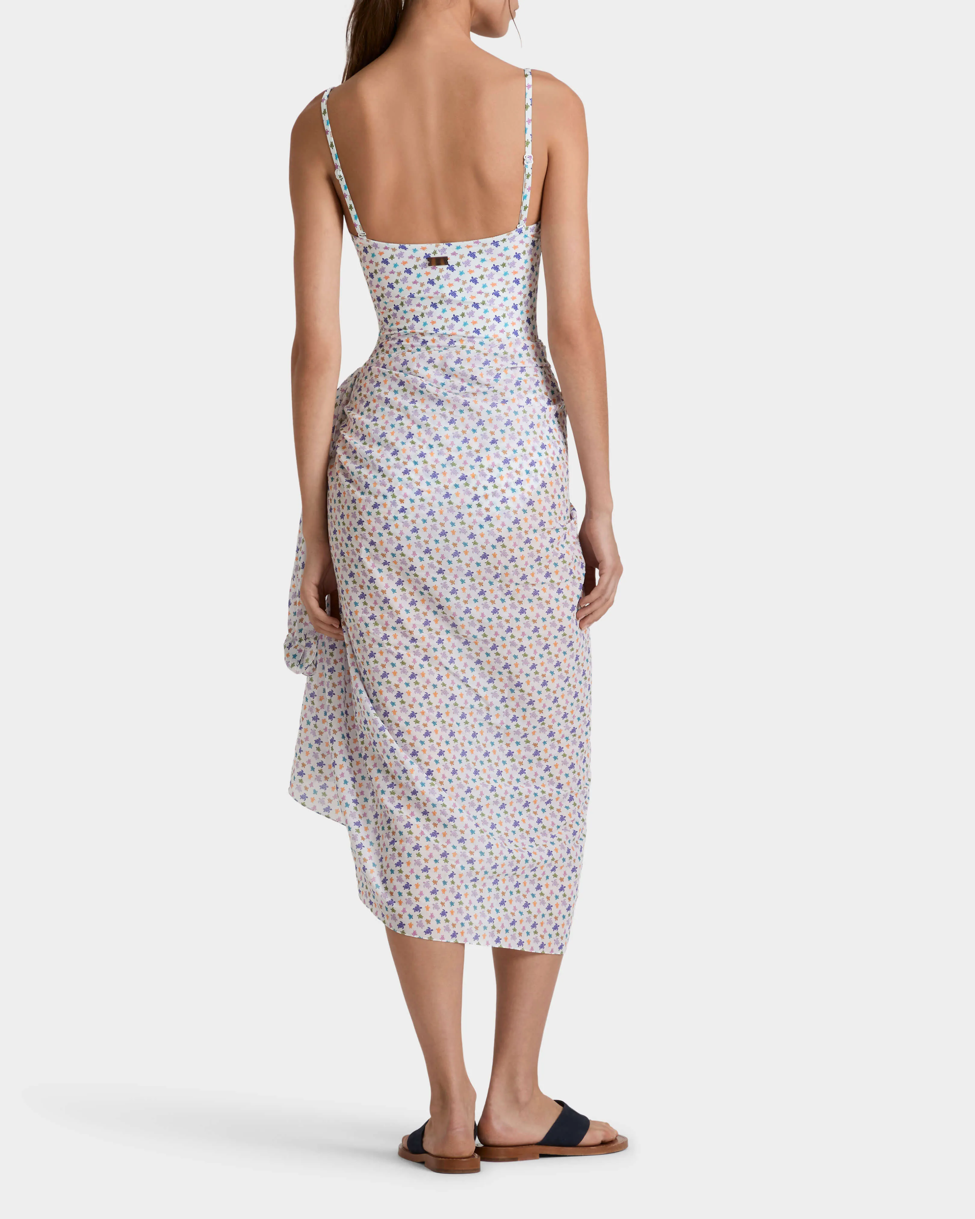 Vilebrequin - Micro Ronde Des Tortues Pareo Aus Baumwollvoile Für Damen - Pareo - Pareo - Weiss - Größe OSFA – Bild 4