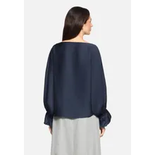 Satin-Bluse mit U-Boot-Ausschnitt Satin-Bluse mit U-Boot-Ausschnitt