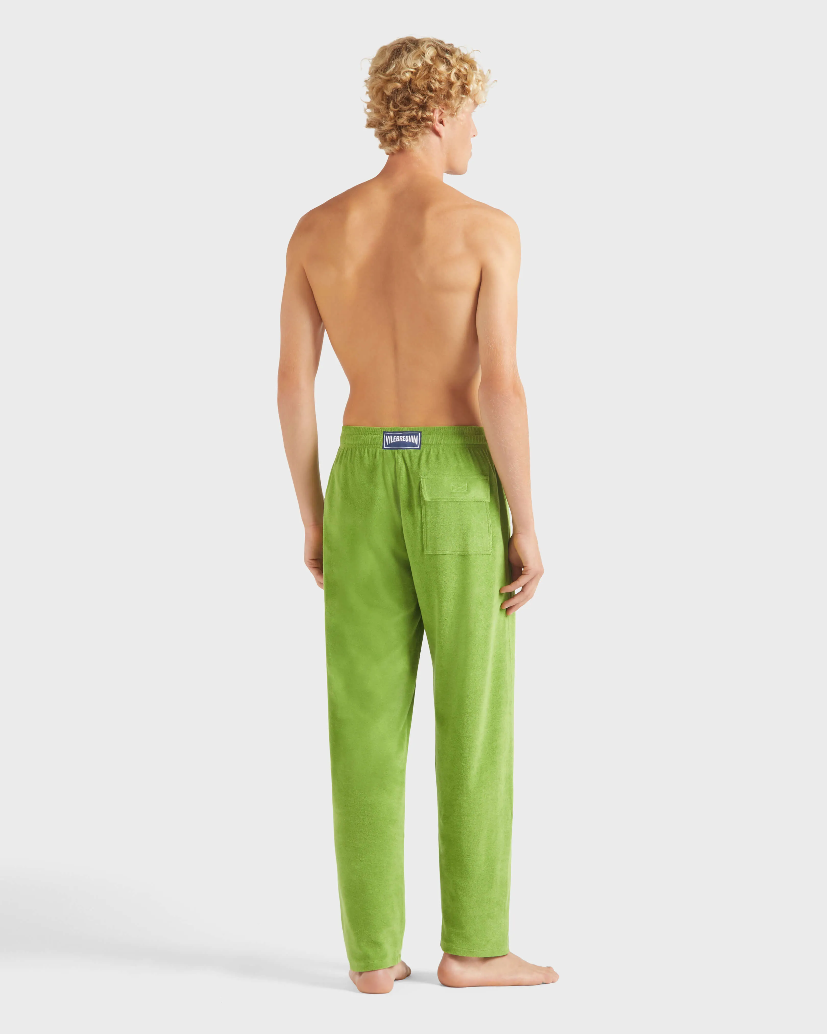 Vilebrequin - Solid Herren Hose Aus Frottee - Hose - Polide - Grün - Größe L – Bild 4