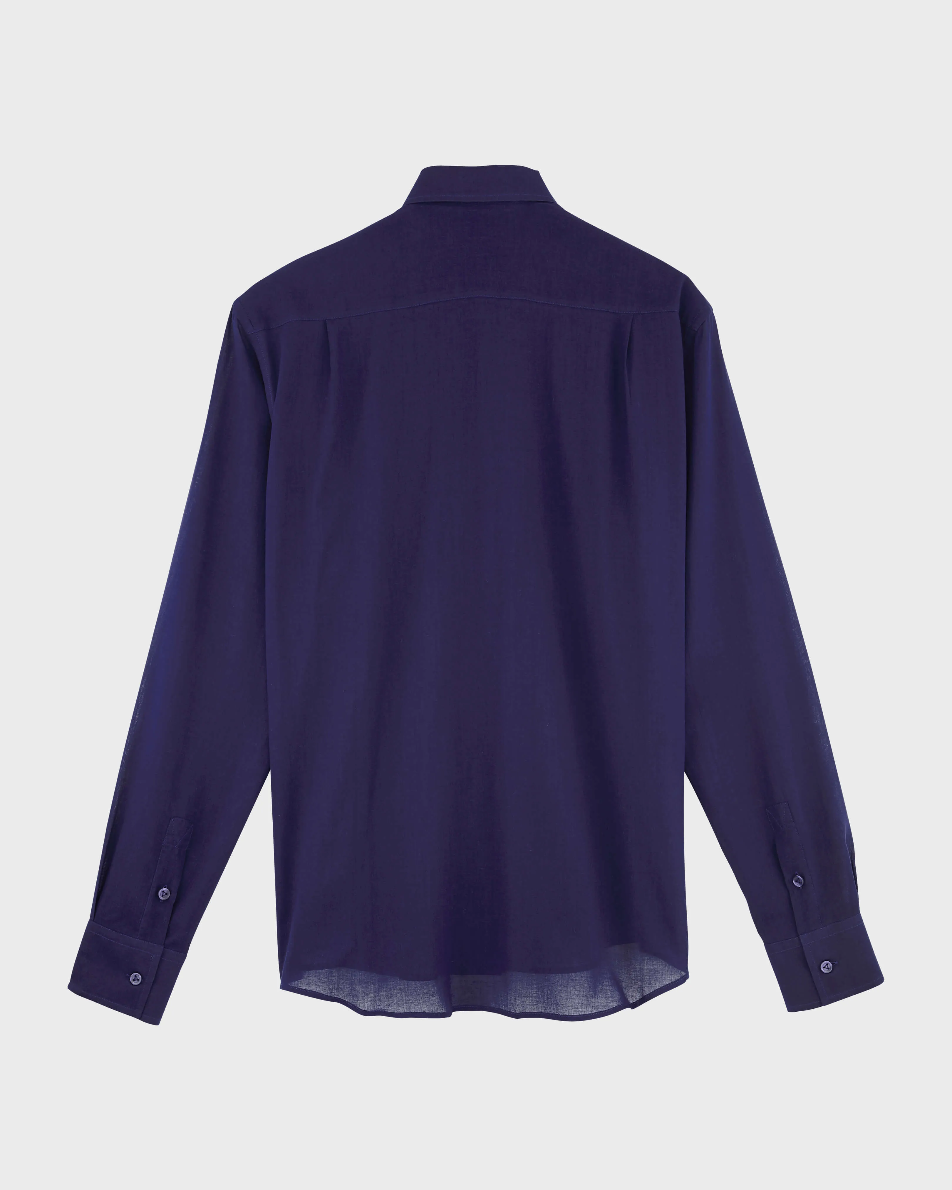 Vilebrequin - Leichtes Solid Unisex-hemd Aus Baumwollvoile - Hemd - Caracal - Blau - Größe XL – Bild 2