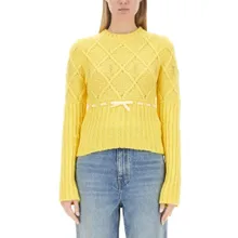 Cormio - Textured Wool Jersey Knitwear - Größe 40 - gelb Cormio - Textured Wool Jersey Knitwear - Größe 40 - gelb