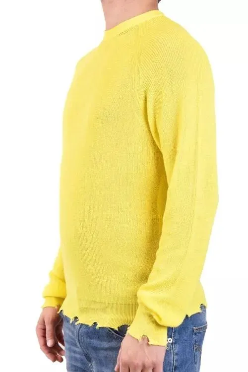 Laneus - Yellow Cotton Sweater - Größe 46 - yellow – Bild 2