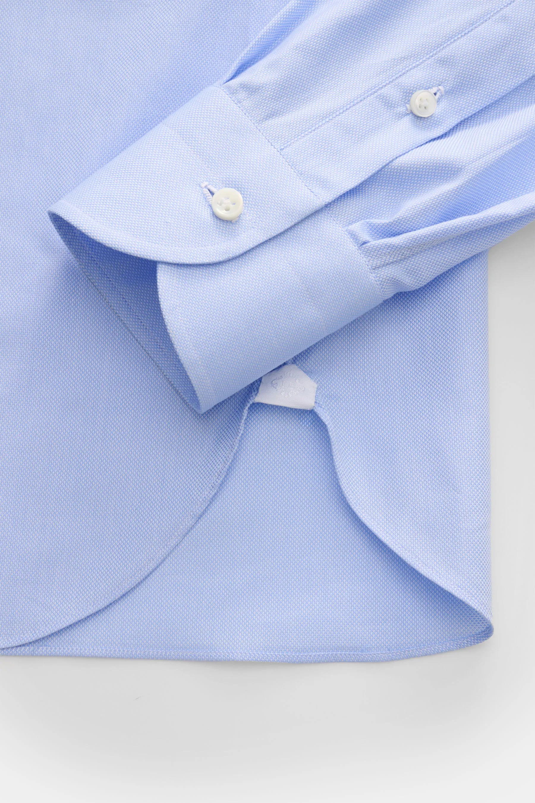 Borrelli - Herren - Oxford Hemd 'Nando' Haifisch-Kragen hellblau – Bild 3