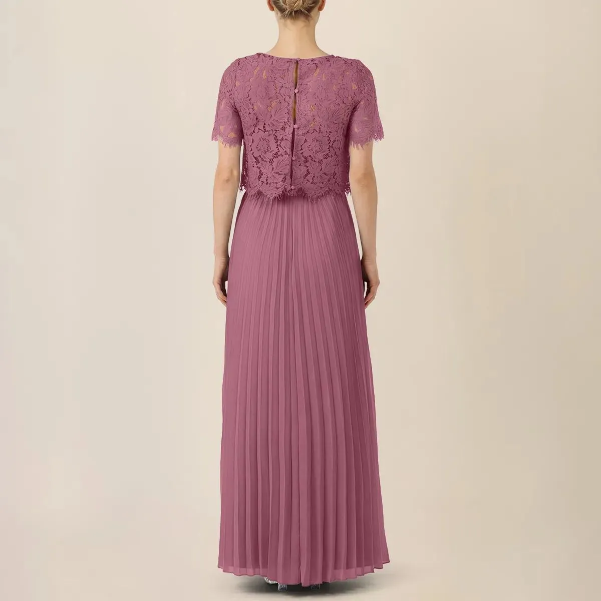 Apart - Abendkleid mit Spitzenjacke - Größe 34 - rosa – Bild 2