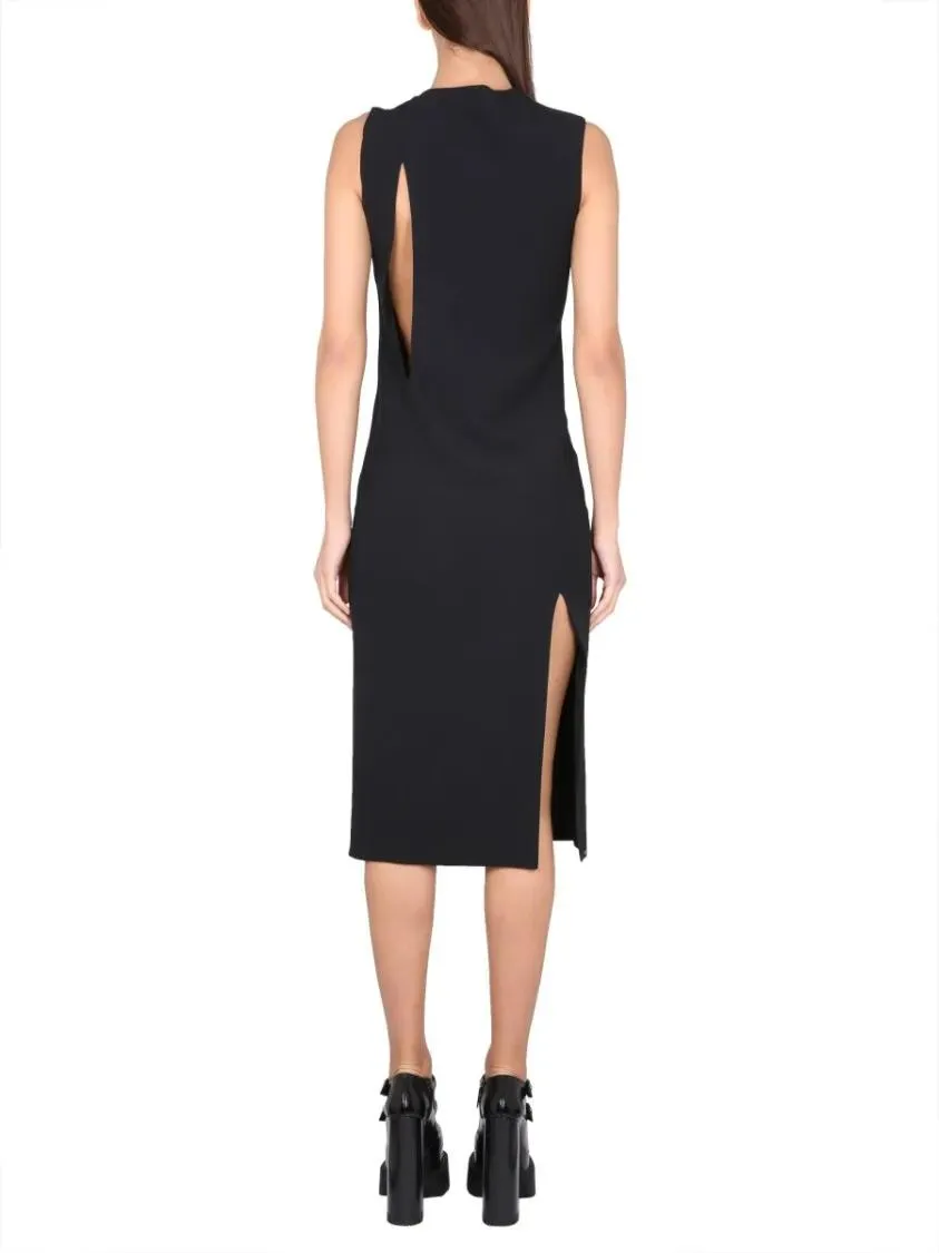 Versace - Sleeveless Midi Dress With Cutouts - Größe 42 - schwarz – Bild 3