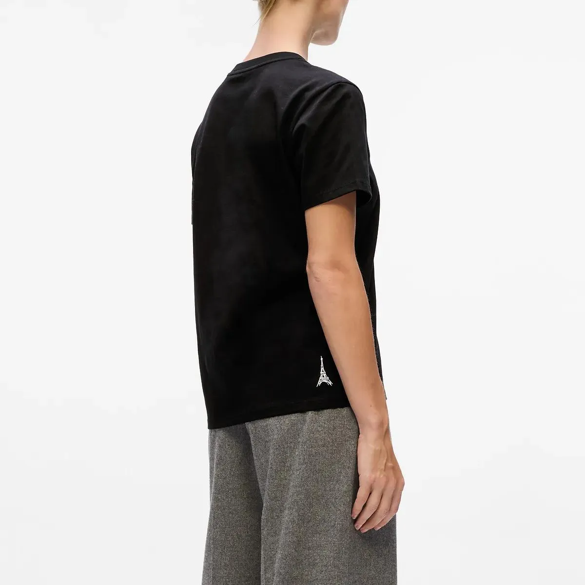 Karl Lagerfeld - T-Shirt mit Paris-Skizze - Größe XL - schwarz – Bild 2