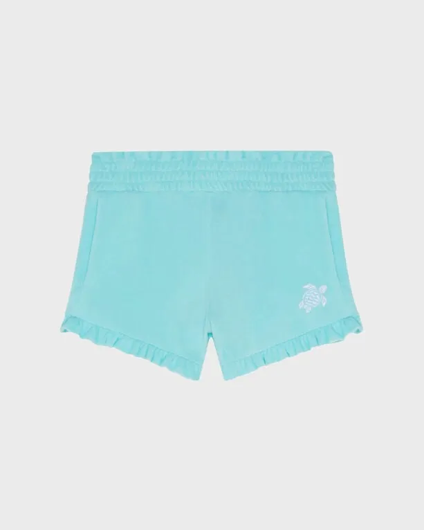 Vilebrequin - Frottee-shorts Für Mädchen Mit Aufgestickter Schildkröte - Shorty - Ginetty - Blau - Größe 12 Vilebrequin - Frottee-shorts Für Mädchen Mit Aufgestickter Schildkröte - Shorty - Ginetty - Blau - Größe 12