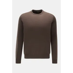 Colombo - Herren - Cashmere Rundhalspullover graubraun Colombo - Herren - Cashmere Rundhalspullover graubraun
