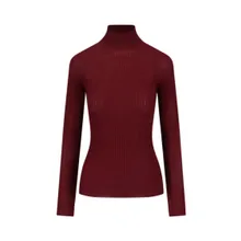 Sa Su Phi - Ribbed Cashmere-Silk Sweater With High Neckline An - Größe 40 - rot Sa Su Phi - Ribbed Cashmere-Silk Sweater With High Neckline An - Größe 40 - rot