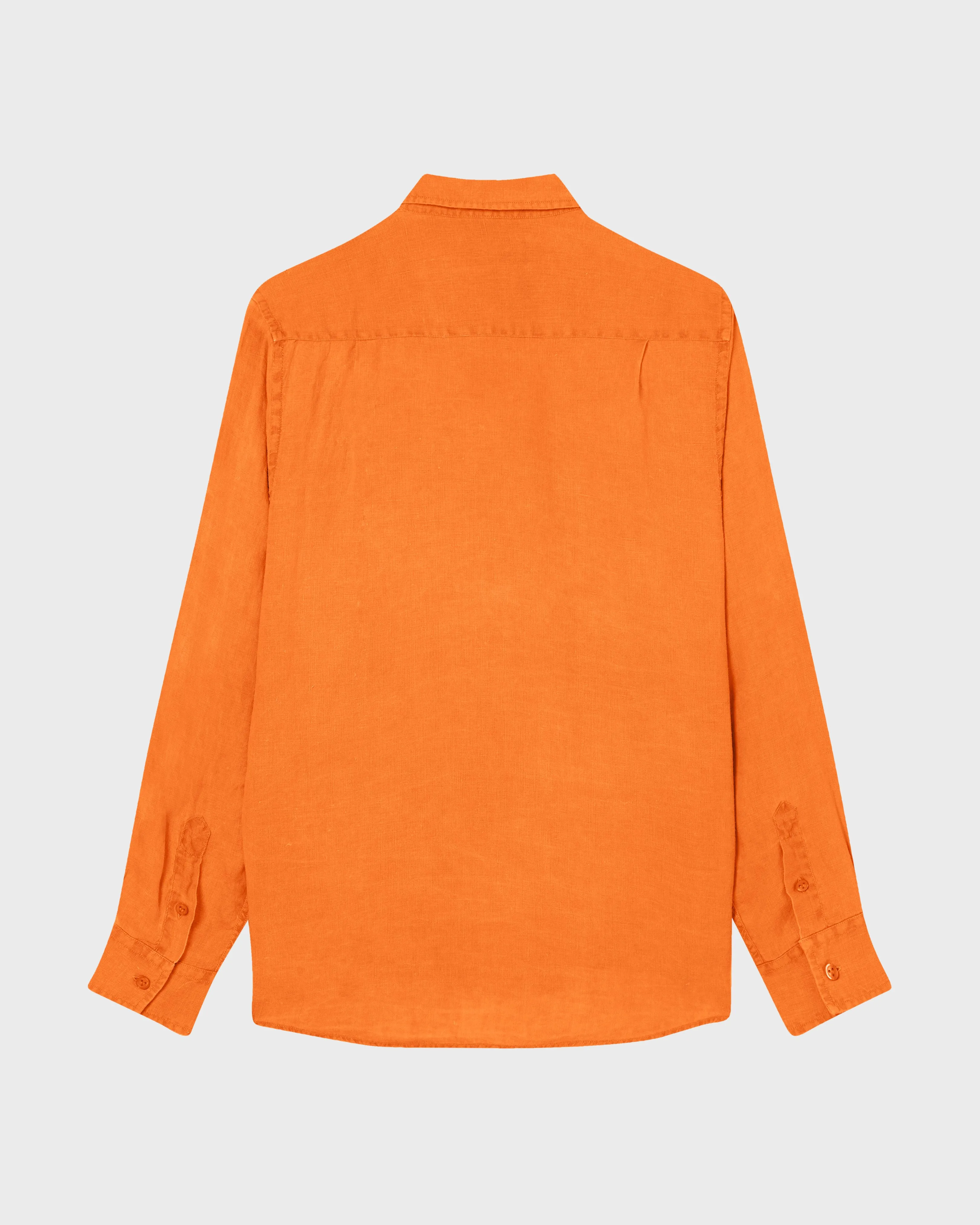 Vilebrequin - Einfarbiges Hemd Aus Leinen Für Herren - Hemd - Caroubis - Orange - Größe L – Bild 2