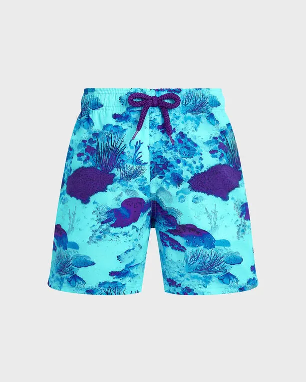 Vilebrequin - Coral Reef Stretch-badeshorts Für Jungen - Bademode - Jirise - Blau - Größe 4 Vilebrequin - Coral Reef Stretch-badeshorts Für Jungen - Bademode - Jirise - Blau - Größe 4