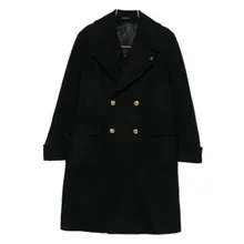 Gabriele Pasini - Double-Breasted Black Peacoat - Größe 48 - schwarz Gabriele Pasini - Double-Breasted Black Peacoat - Größe 48 - schwarz
