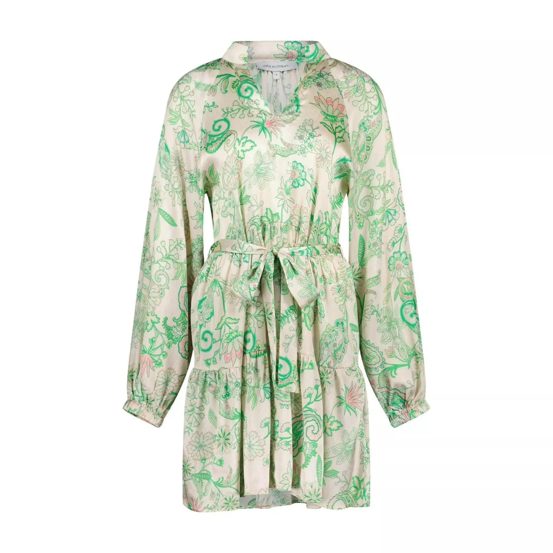 Dea Kudibal - Seidenkleid Vania mit Print 47702249111898 - Größe L - green Dea Kudibal - Seidenkleid Vania mit Print 47702249111898 - Größe L - green