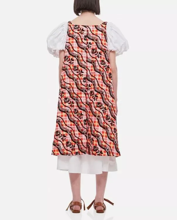 Chopova Lowena - Atomic Cotton Taffeta Midi Dress - Größe M - white – Bild 2