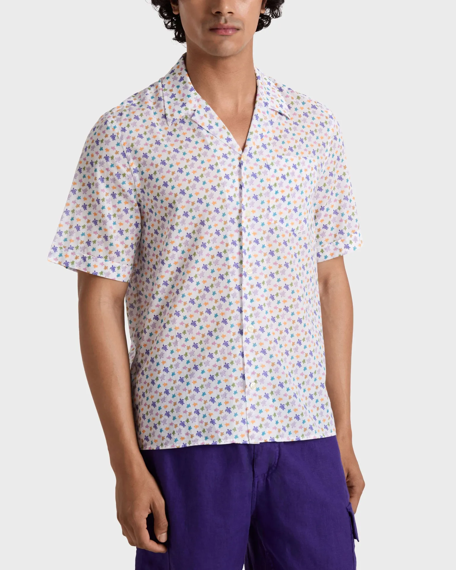 Vilebrequin - Micro Ronde Des Tortues Bowling-hemd Aus Bio-baumwolle Für Herren - Hemd - Charli - Weiss - Größe XXXL – Bild 3