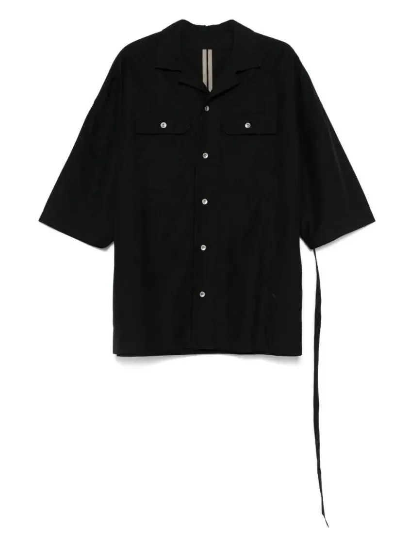 Drkshdw - Relaxed Fit Black Shirt With Logo-Print Strap - Größe S - schwarz Drkshdw - Relaxed Fit Black Shirt With Logo-Print Strap - Größe S - schwarz