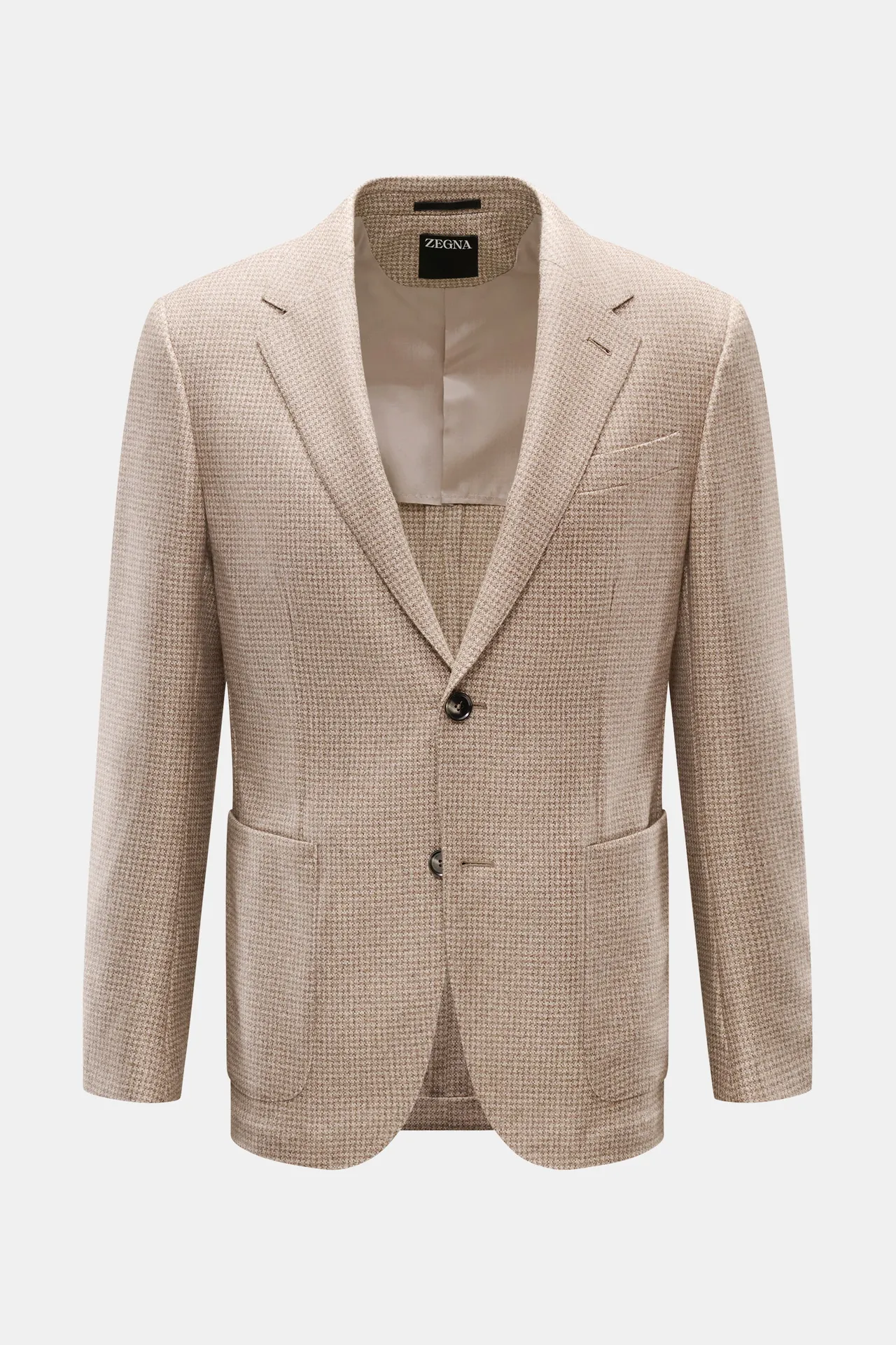 Zegna - Herren - Sakko graubraun/beige gemustert Zegna - Herren - Sakko graubraun/beige gemustert