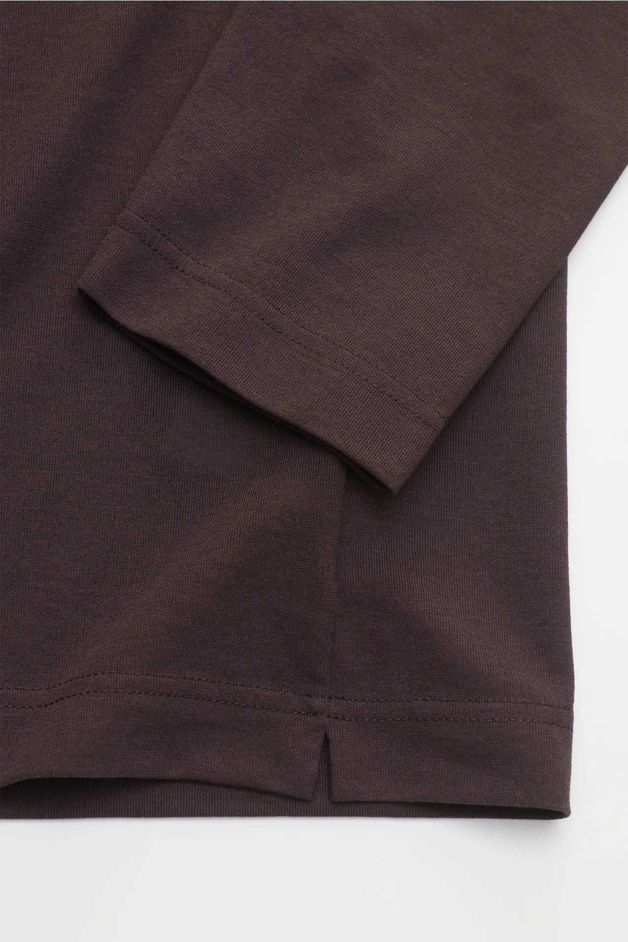 Zanone - Herren - Rundhals-Longsleeve dunkelbraun – Bild 3