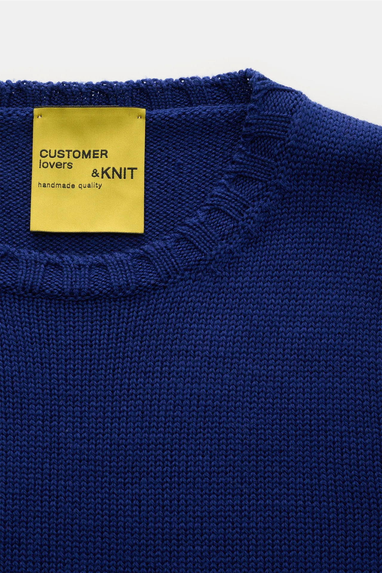 B.F. Knitwear - Herren - Merino Rundhalspullover dunkelblau – Bild 2