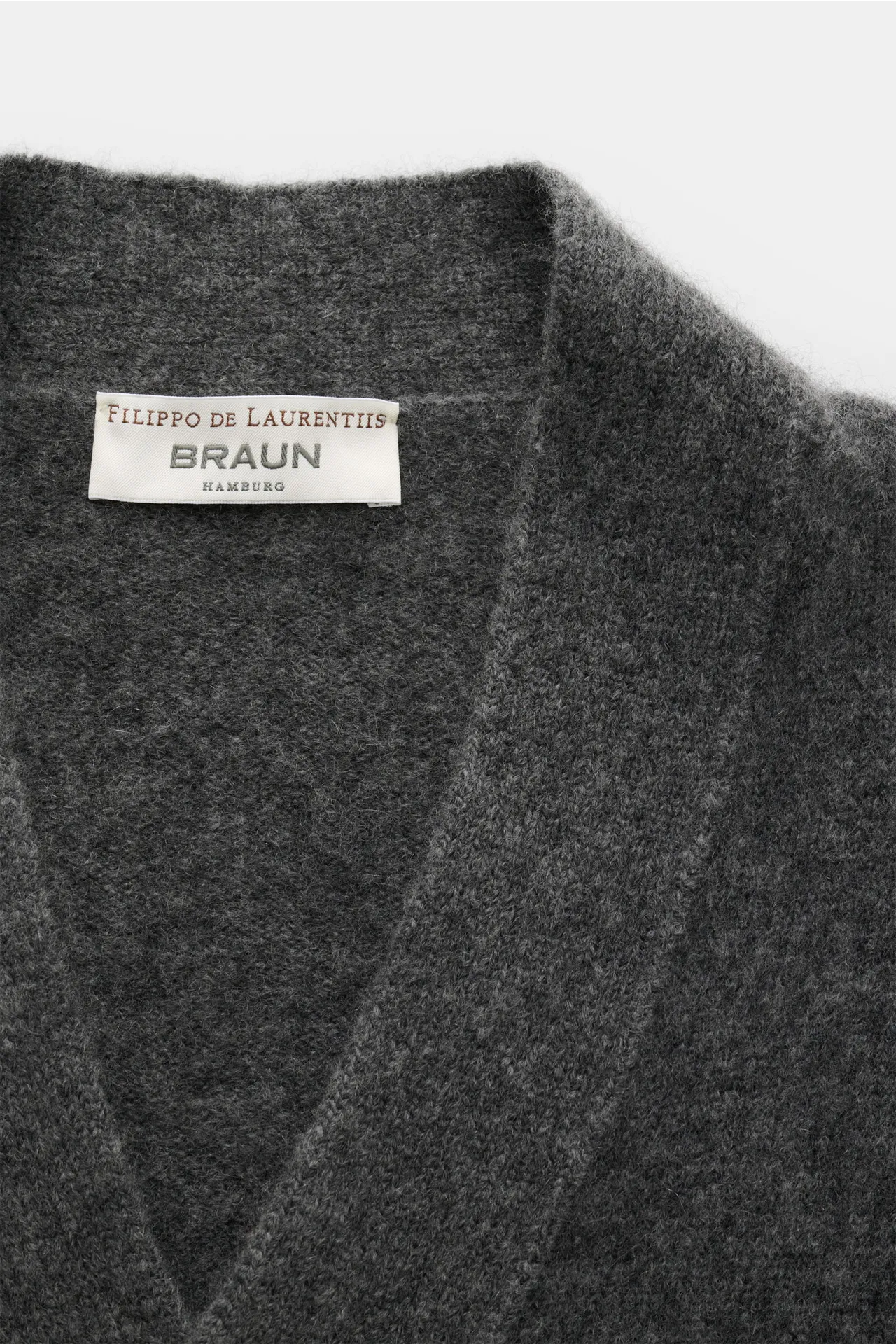 Filippo de Laurentiis - Herren - Cardigan dunkelgrau meliert – Bild 2