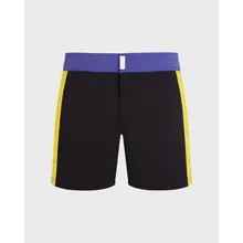 Vilebrequin - Color Block Stretch-badeshorts Mit Flachem Bund Für Herren - Bademode - Merle - Schwarz - Größe XXL Vilebrequin - Color Block Stretch-badeshorts Mit Flachem Bund Für Herren - Bademode - Merle - Schwarz - Größe XXL
