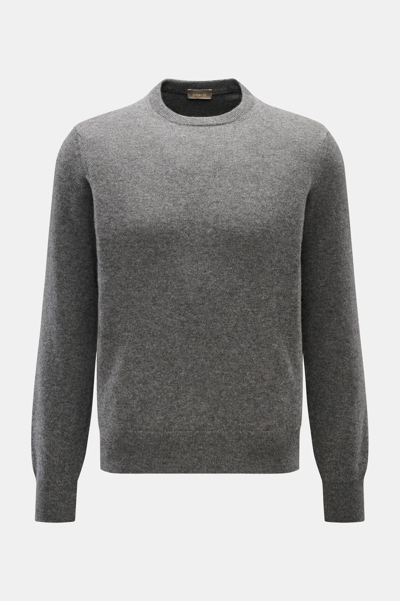 Cruciani - Herren - Cashmere Rundhalspullover dunkelgrau meliert Cruciani - Herren - Cashmere Rundhalspullover dunkelgrau meliert