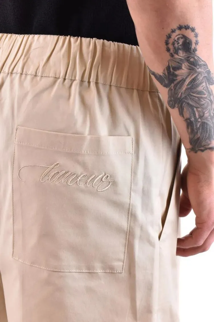 Laneus - Light Blue Relaxed Fit Shorts - Größe 50 - beige – Bild 3