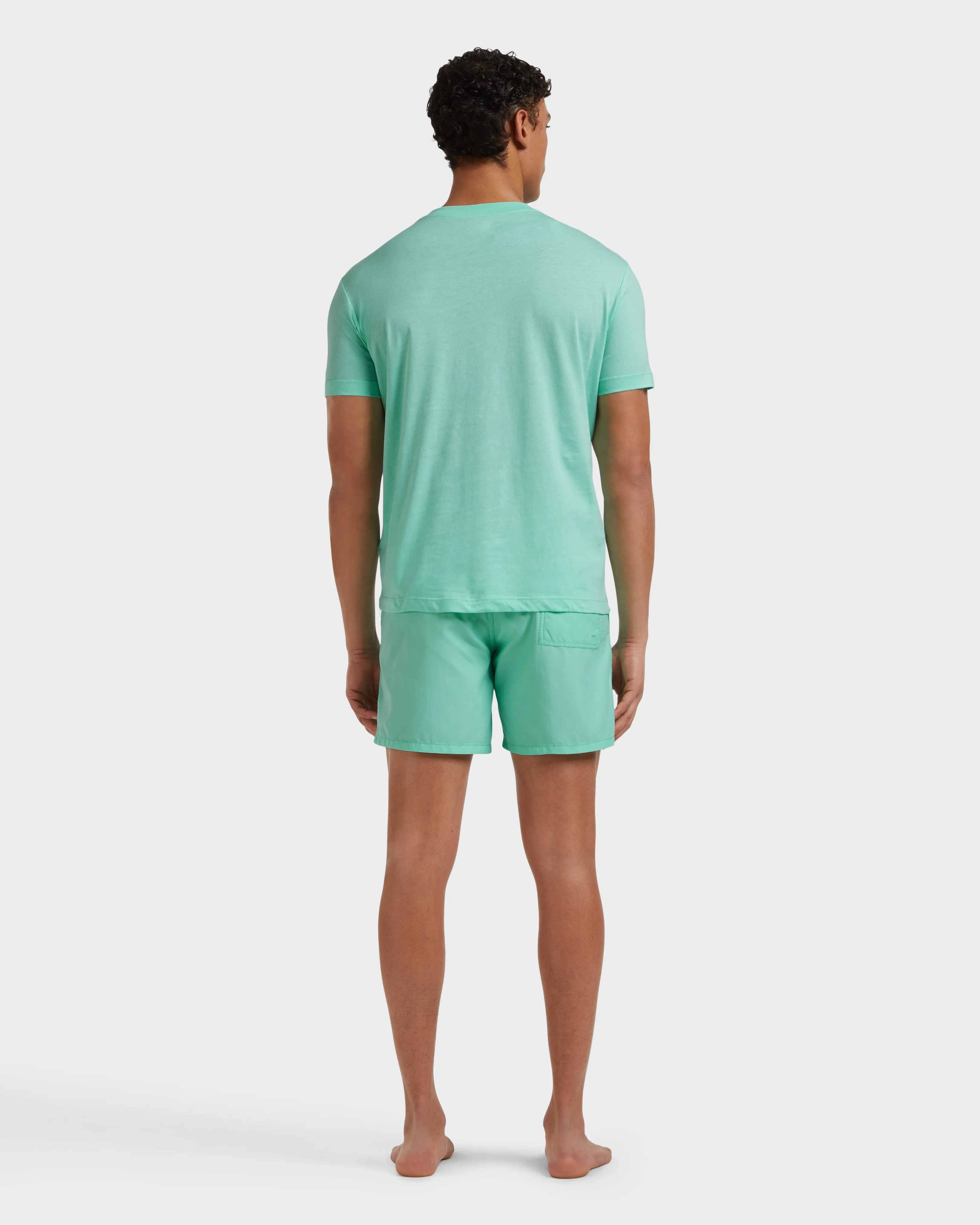 Vilebrequin - Baumwoll-t-shirt Mit Aufgedrucktem Kontrastlogo Aus Gummi Für Herren - T-shirt - Portisol - Grün - Größe S – Bild 4