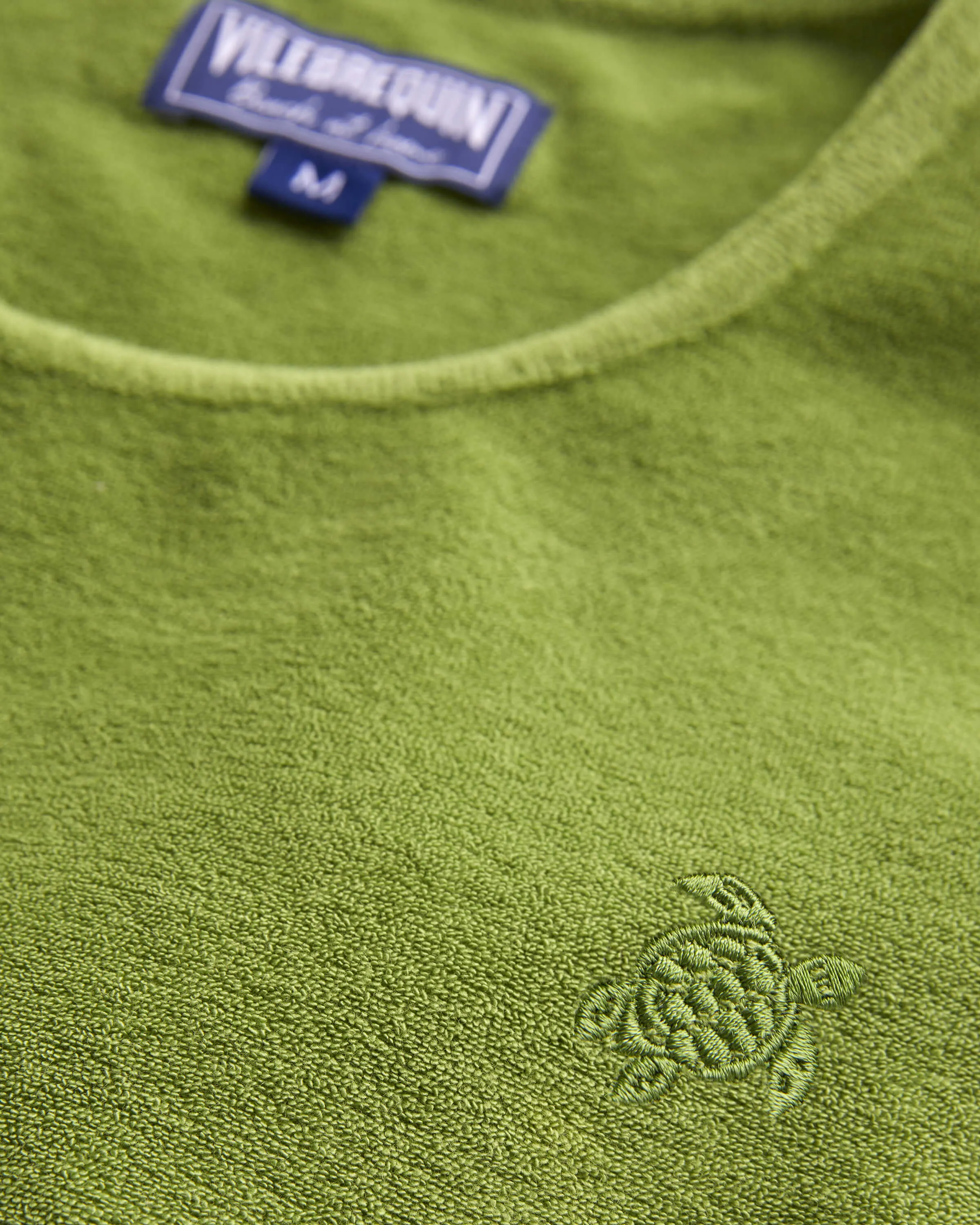 Vilebrequin - Einfarbiges Unisex-t-shirt Aus Frottee - T-shirt - Tiramisu - Grün - Größe XXL – Bild 6