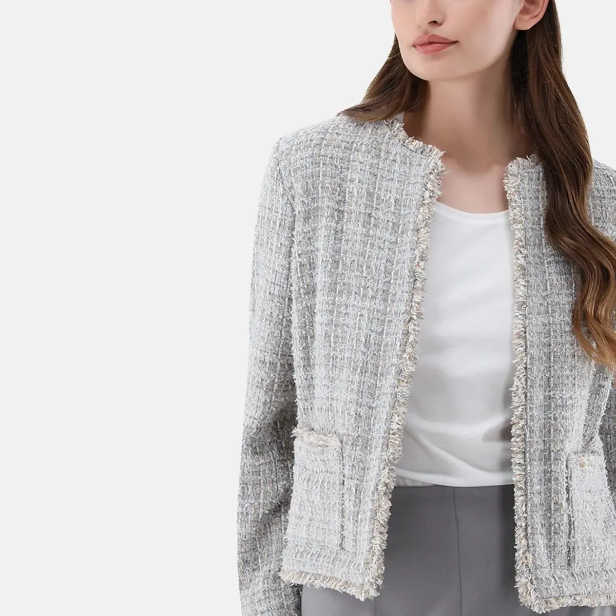 VAN LAACK - Mantel Modern Fit Dessiniert - Größe 40 - grau – Bild 2