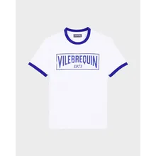 Vilebrequin - T-shirt Aus Leichtem Baumwolljersey Mit Zweifarbigem Logo Für Herren - T-shirt - Partisol - Blau - Größe L Vilebrequin - T-shirt Aus Leichtem Baumwolljersey Mit Zweifarbigem Logo Für Herren - T-shirt - Partisol - Blau - Größe L