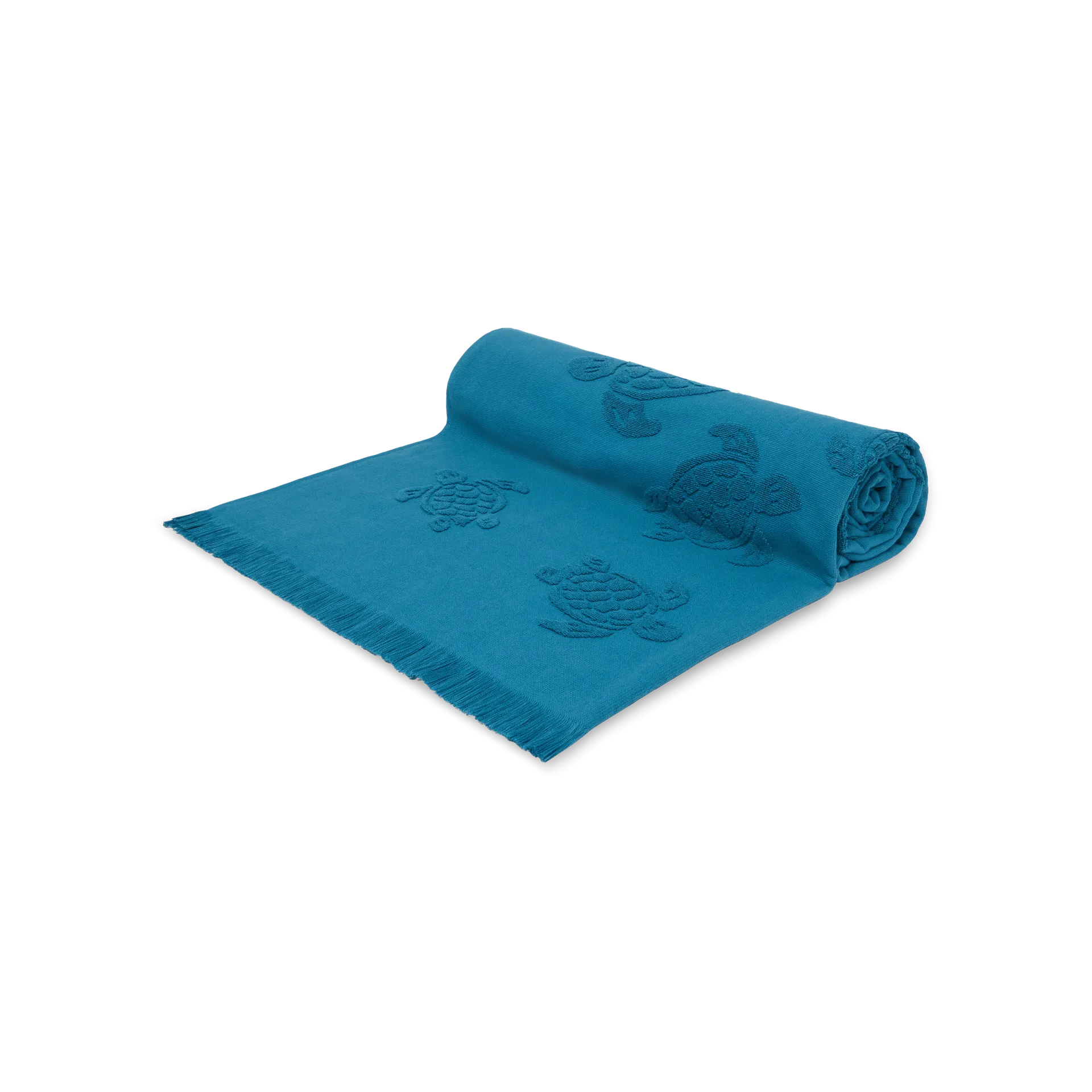 Vilebrequin Strandtuch Aus Bio-baumwolle Schildkröten-jacquard - Santah - Blau - Größe OSFA – Bild 3