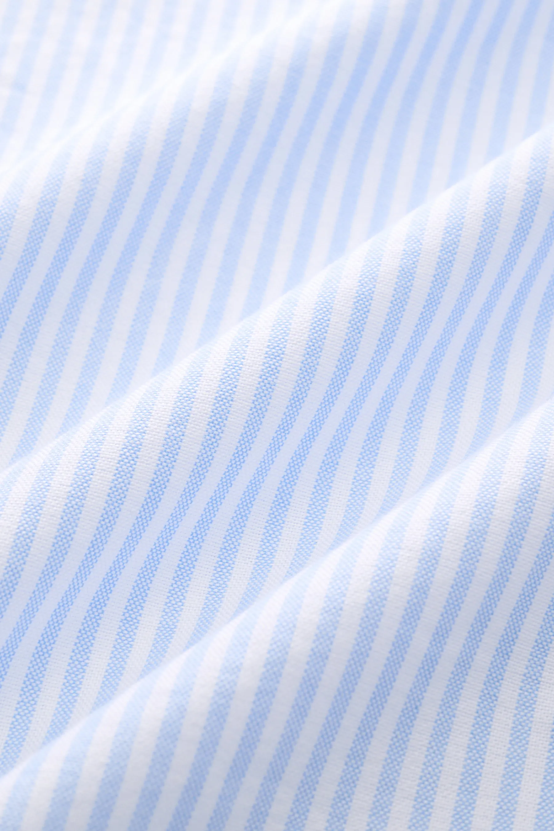 Finamore - Herren - Oxford-Hemd 'Lorenzo Gaeta' Grandad-Kragen hellblau/weiß gestreift – Bild 4