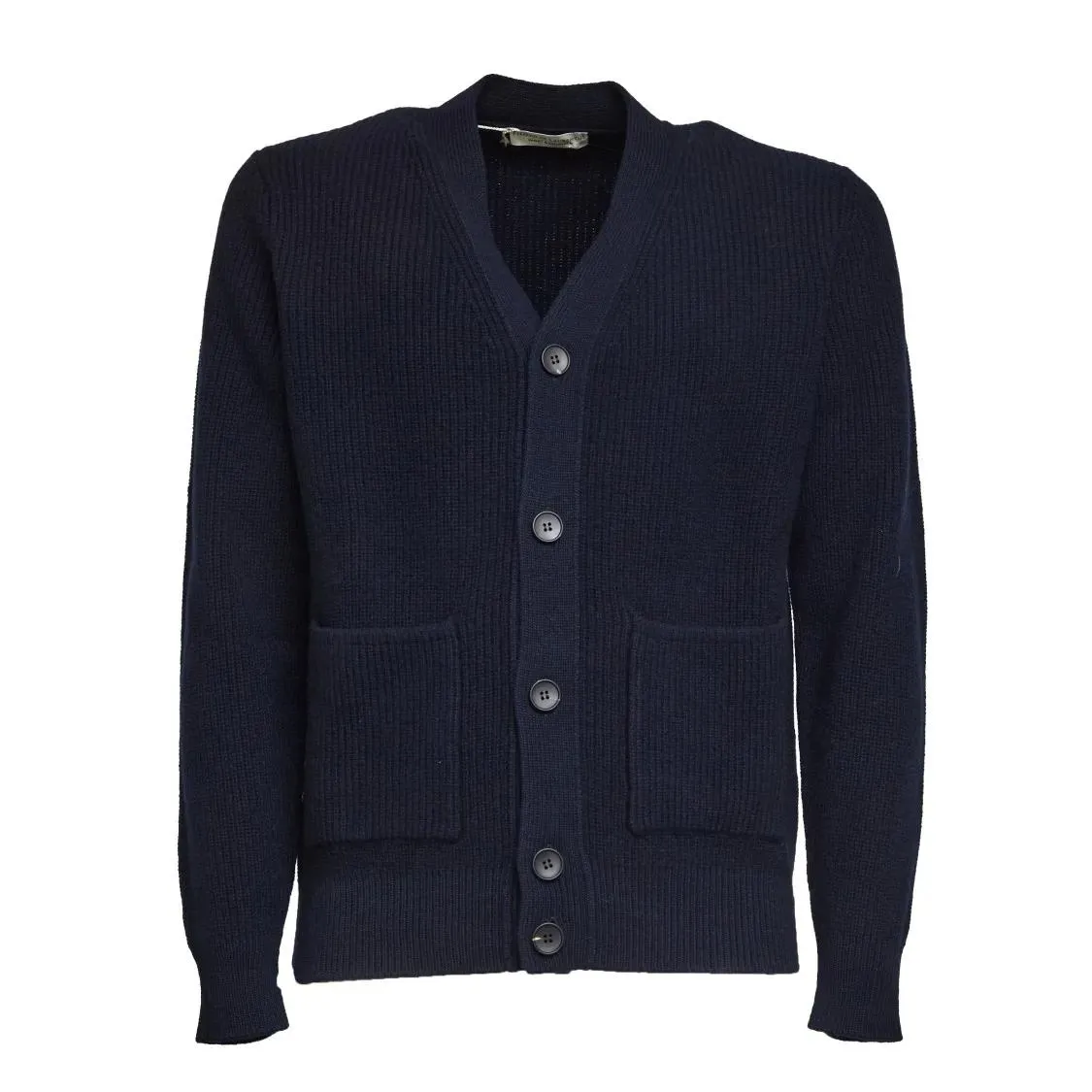 FILIPPO DE LAURENTIIS - English Rib Knit Cardigan With Button Closure - Größe 48 - blau FILIPPO DE LAURENTIIS - English Rib Knit Cardigan With Button Closure - Größe 48 - blau