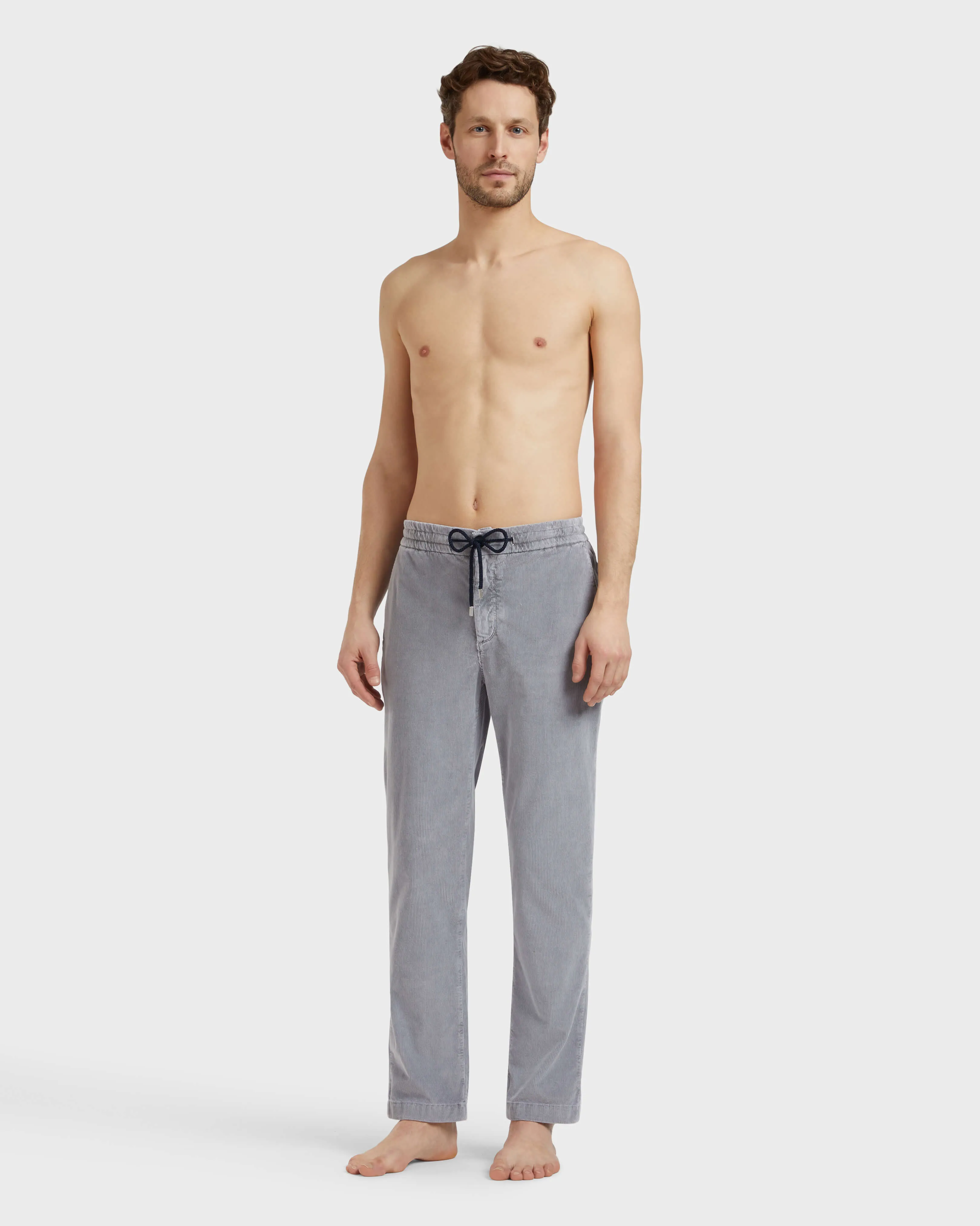 Vilebrequin - Hose Mit Elastikbund Aus Samt Für Herren - Hose - Clemence - Grau - Größe 36 – Bild 3