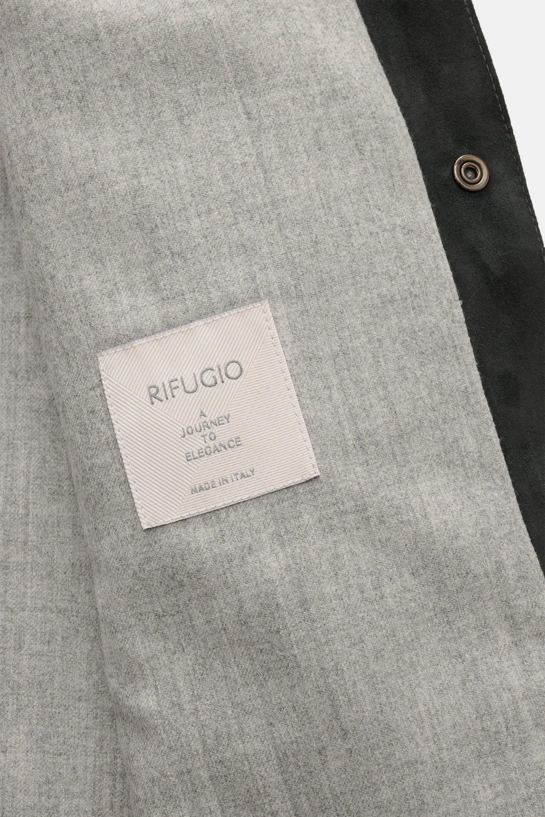 Rifugio - Herren - Velourslederjacke anthrazit – Bild 6