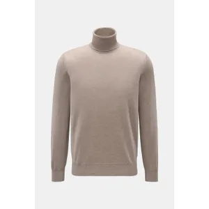 Brunello Cucinelli - Herren - Cashmere Rollkragenpullover taupe meliert Brunello Cucinelli - Herren - Cashmere Rollkragenpullover taupe meliert