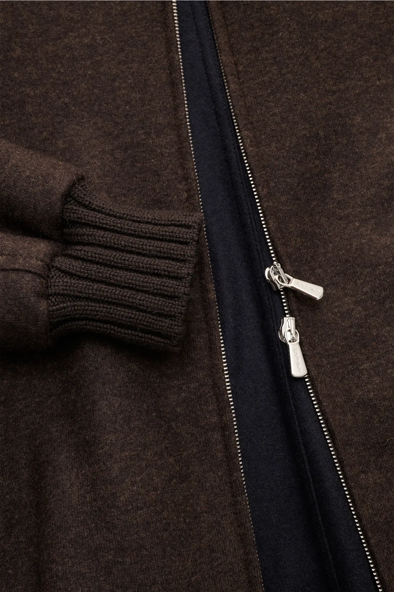 Mandelli - Herren - Jersey-Blouson dunkelbraun – Bild 4