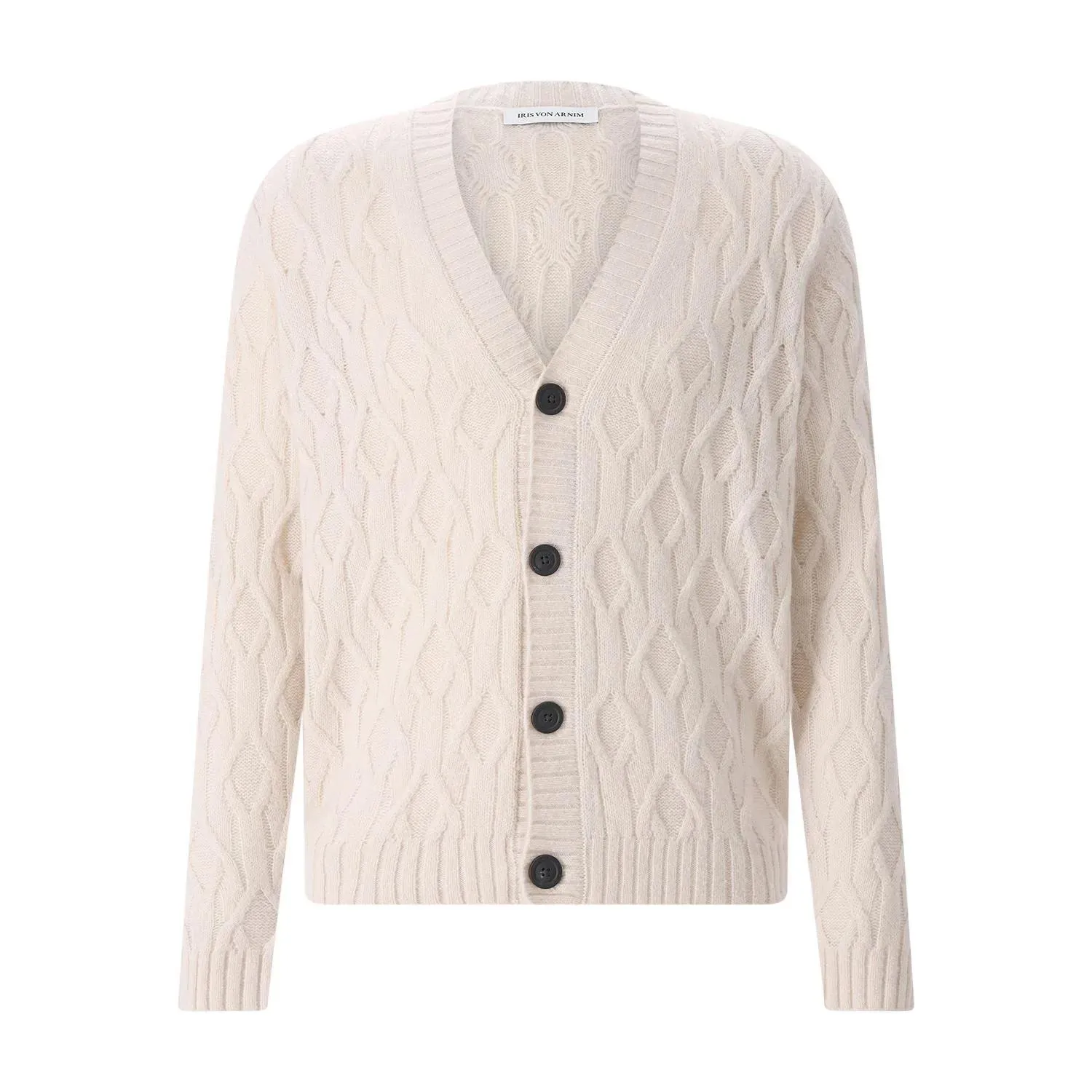 Iris von Arnim - Cardigan mit Kaschmir & Seide - Größe M - beige Iris von Arnim - Cardigan mit Kaschmir & Seide - Größe M - beige