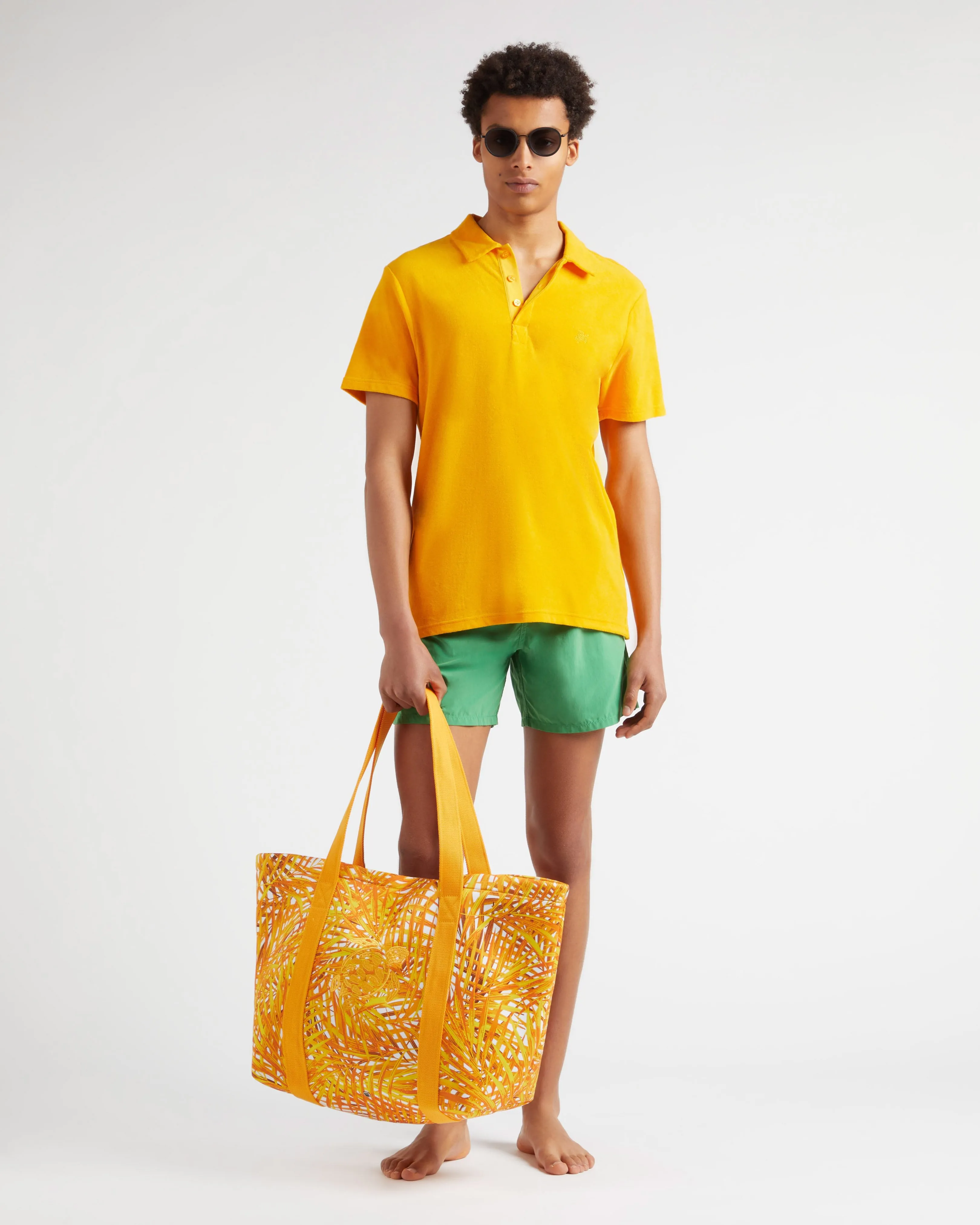 Vilebrequin - Solid Frottee-polohemd Für Herren - Polohemd - Phoenix - Orange - Größe XL – Bild 5